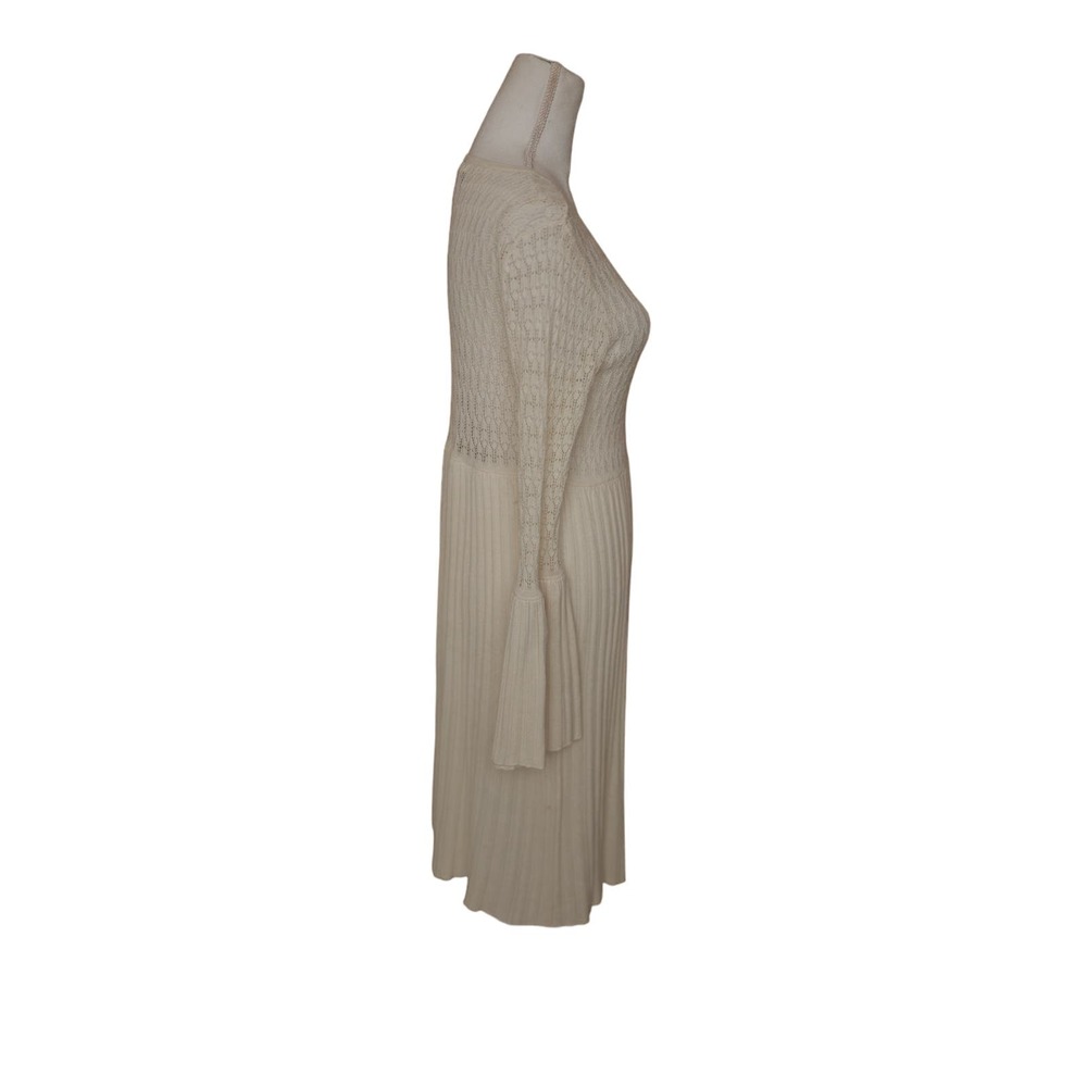 Sundance Josalyn Ivory Crochet Bell Sleeve Sweater Dress size M - Picture 8 of 10